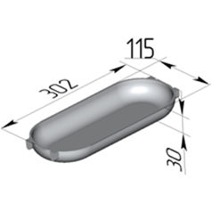 Форма для хлеба «Батонница» (300 х 115 х 30 мм)